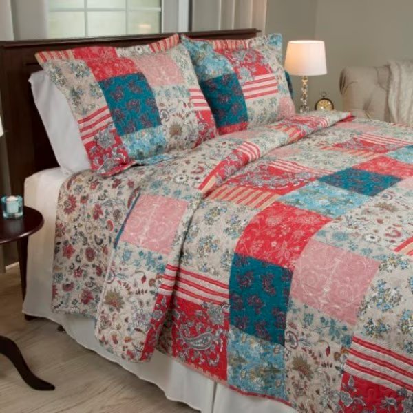 Hastings Home 2 Piece Mallory Quilt Set - Twin, Hastings Home, Mfr#: 834011GEQ